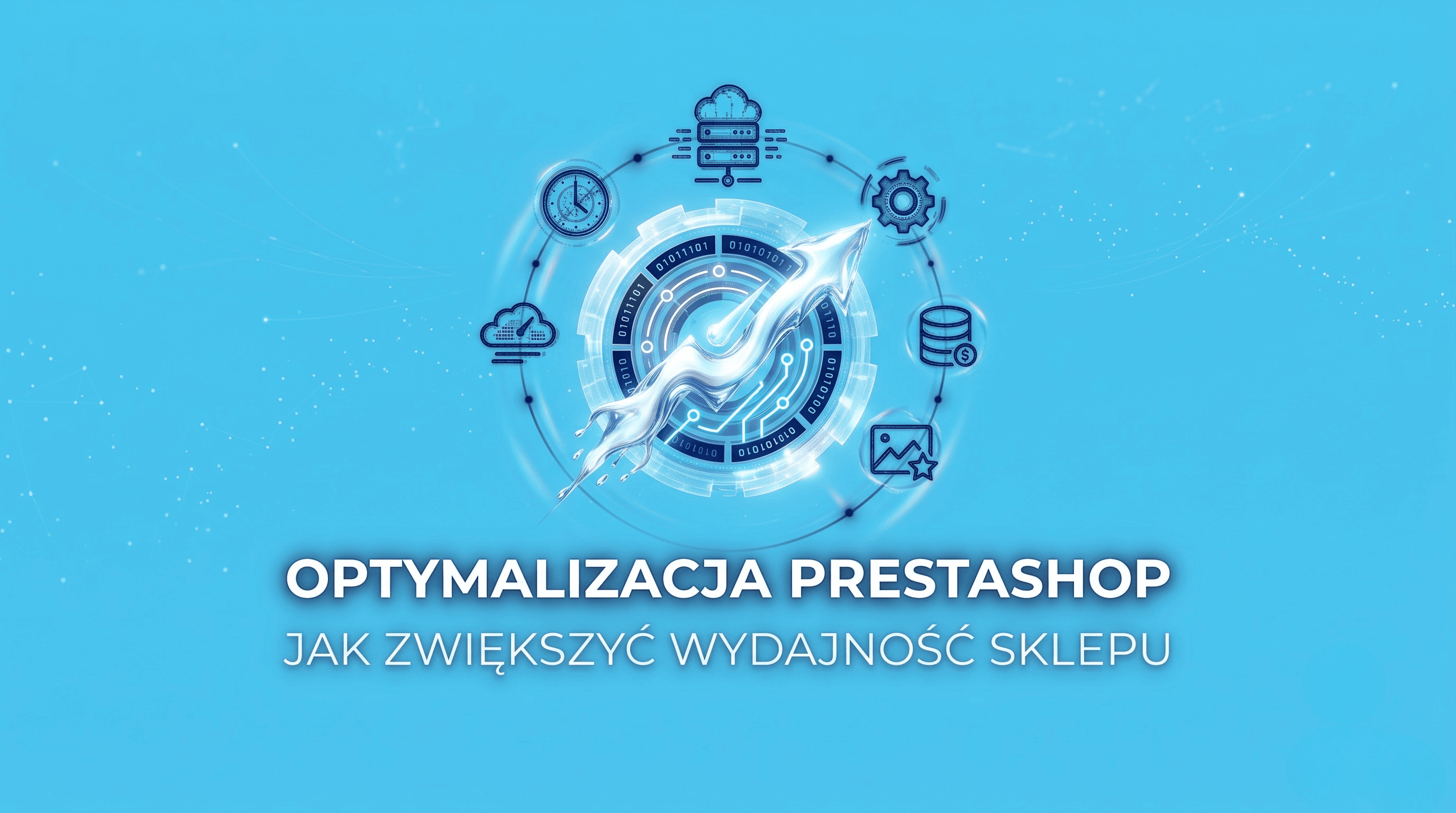 Optymalizacja i wydajność sklepu PrestaShop, ikony prędkości ładowania i wykresu wydajności